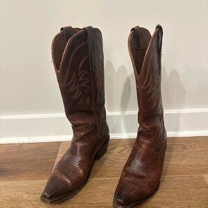 Women’s Tecovas Rich Brown Leather Ankle Boots